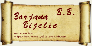 Borjana Bijelić vizit kartica